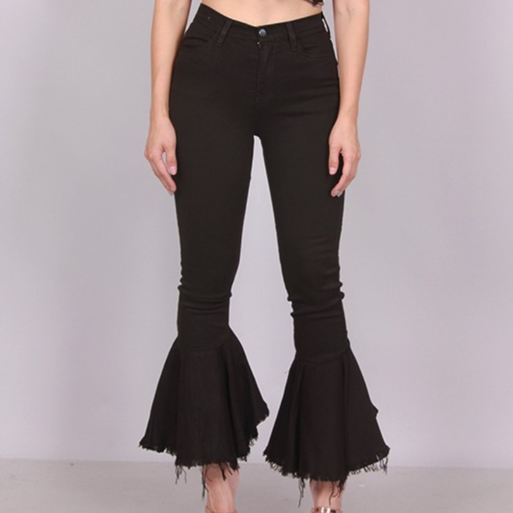 Black boho jeans - Picture 2 of 2